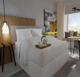 Chambre de luxe Hôtel Mandji 